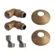 Комплект крепления для полотенцесушителя Point 1/2"x3/4" гайка/штуцер со сгоном латунь бронза