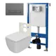 Комплект инсталляция с унитазом Point Pn48 PN48008GM цвет белый