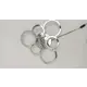 Люстра потолочная Safilight 6007-6-bubble с пультом управления 30 м² регулируемый белый свет цвет серый/серебристый