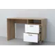 Компьютерный стол Диал ST3DUBGLYANETS 53x130x53 см ЛДСП цвет белый глянец/дуб золотой