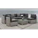 Садовая мебель для отдыха Афина мебель YR822C Grey-Grey искусственный ротанг серый/серебристый 7 предметов