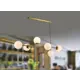 Люстра подвесная Ilamp 9136p_6 gl-wh 6 ламп 10 м² цвет золото