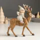 Сувенир "Малышка-ангел в сером наряде, верхом на олене" 5.5x14x14.5 см