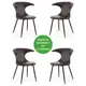 Кухонный стул Tetchair FLAIR (mod. 9020) 78x56x60 см экокожа цвет черный 15165