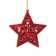 Елочная игрушка Звезда Магия праздника NY128 12 см х 12 см красный