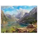 Постер Русская коллекция "Озеро в горах" 64x84 см