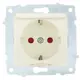 Розетка встраиваемая Ovivo Quantum/Loft/Mina/Grano 600-000302-243 с заземлением цвет кремовый