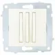 Выключатель встраиваемый Ovivo Quantum-Loft-Mina-Grano 610-000202-254 3 клавиши цвет кремовый