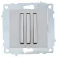 Выключатель встраиваемый Ovivo Quantum-Loft-Mina-Grano 610-000210-254 3 клавиши цвет серебро