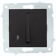 Выключатель проходной встраиваемый Ovivo Quantum-Loft-Mina-Grano 610-000217-209 1 клавиша цвет черный