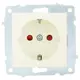 Розетка встраиваемая Ovivo Quantum/Loft/Mina/Grano 600-000302-218 с заземлением цвет кремовый