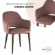 Кухонный стул Stool Group Диамант new 82x64x49 см велюр цвет розовый