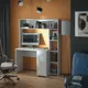 Компьютерный стол Трия Тип 1 127x165x51 см ЛДСП цвет белый ясень