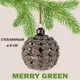 Елочный шар Merry green MG24062 8 см стекло коричневый