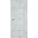 Дверь межкомнатная со стеклом Альфа 5 90x200 см ПВХ цвет лофт голубой с замком и петлями