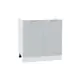 Напольный шкаф с 2-мя дверцами Сурская Мебель Мемфис 80x81.60x47.40 см МДФ цвет белый/атласный серый