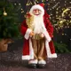 Фигура декоративная Зимнее Волшебство Дед Мороз В колпачке подарком и ягодами 46 см красный