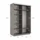 Шкаф-купе МК Е1 EF1015_140_BT Экспресс 140x220x60 см ЛДСП 2 двери 7 полок цвет бетон