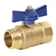 Кран шаровой Zox 3/4" внутренняя-наружная резьба бабочка