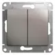 Переключатель встраиваемый Schneider electric Glossa GSL001265 2 клавиши цвет платина