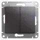 Переключатель встраиваемый Schneider electric Glossa GSL001365 2 клавиши цвет графит