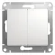 Переключатель встраиваемый Schneider electric Glossa GSL000165 2 клавиши цвет белый