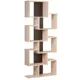 Стеллаж с полками Мебельная компания "мама" 75x181x26 см ЛДСП цвет венге/ясень шимо светлый нагрузка на полку до 7 кг