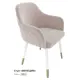 Кухонный стул Milavio Венеция 1 Б/З 85x58.5x45 см ткань цвет светло-бежевый/белый/золотой
