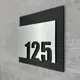 Цифры на дверь квартиры Бестмедиа самоклеящиеся №125 15x12 см царапанное серебро