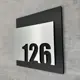 Цифры на дверь квартиры Бестмедиа самоклеящиеся №126 15x12 см царапанное серебро