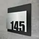 Цифры на дверь квартиры Бестмедиа самоклеящиеся №145 15x12 см царапанное серебро