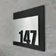 Цифры на дверь квартиры Бестмедиа самоклеящиеся №147 15x12 см царапанное серебро