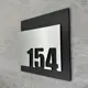 Цифры на дверь квартиры Бестмедиа самоклеящиеся №154 15x12 см царапанное серебро