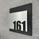 Цифры на дверь квартиры Бестмедиа самоклеящиеся №161 15x12 см царапанное серебро