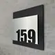 Цифры на дверь квартиры Бестмедиа самоклеящиеся №159 15x12 см царапанное серебро
