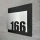 Цифры на дверь квартиры Бестмедиа самоклеящиеся №166 15x12 см царапанное серебро