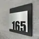 Цифры на дверь квартиры Бестмедиа самоклеящиеся №165 15x12 см царапанное серебро