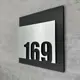 Цифры на дверь квартиры Бестмедиа самоклеящиеся №169 15x12 см царапанное серебро