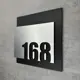 Цифры на дверь квартиры Бестмедиа самоклеящиеся №168 15x12 см царапанное серебро