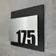 Цифры на дверь квартиры Бестмедиа самоклеящиеся №175 15x12 см царапанное серебро