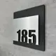 Цифры на дверь квартиры Бестмедиа самоклеящиеся №185 15x12 см царапанное серебро