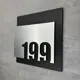 Цифры на дверь квартиры Бестмедиа самоклеящиеся №199 15x12 см царапанное серебро