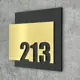 Цифры на дверь квартиры Бестмедиа самоклеящиеся №213 15x12 см царапанное золото