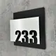 Цифры на дверь квартиры Бестмедиа самоклеящиеся №233 15x12 см царапанное серебро