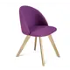 Стул Sheffilton Ст-286 80x55x52 см велюр цвет розово-пурпурный/бежевый