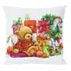 Декоративная подушка Славянский текстиль New Year 5010910/1, 38x38 см цвет белый, коричневый, зеленый