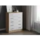 Комод Тэкс Катрин 6 ящиков 82x44x99 см ЛДСП цвет белый/дуб крафт золотой
