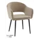 Кухонный стул Milavio Тедди 78x58x43 см велюр цвет темно-бежевый/черный