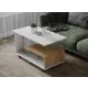 Журнальный столик прямоугольный Тэкс Консул-5 90x50x51 см белый/дуб крафт золотой