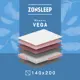 Матрас ZonSleep Vega 140x200 см независимый пружинный блок, двуспальный